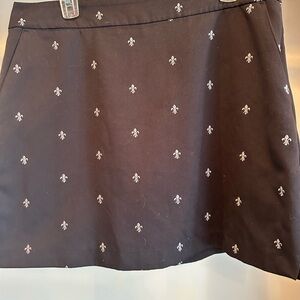 Black Patterned Izod golf skort